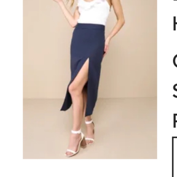 Lulu’s navy ankle skirt - Picture 5 of 5